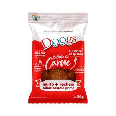 Snacks Doogs Care Bolinho de Carne para Cães Adultos 50g