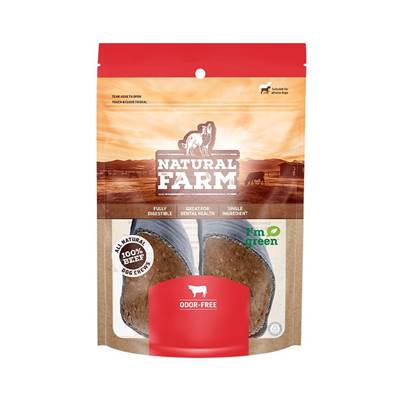 Natural Farm Osso Casco Bovino Bacon e Queijo para Cães 2 unidades