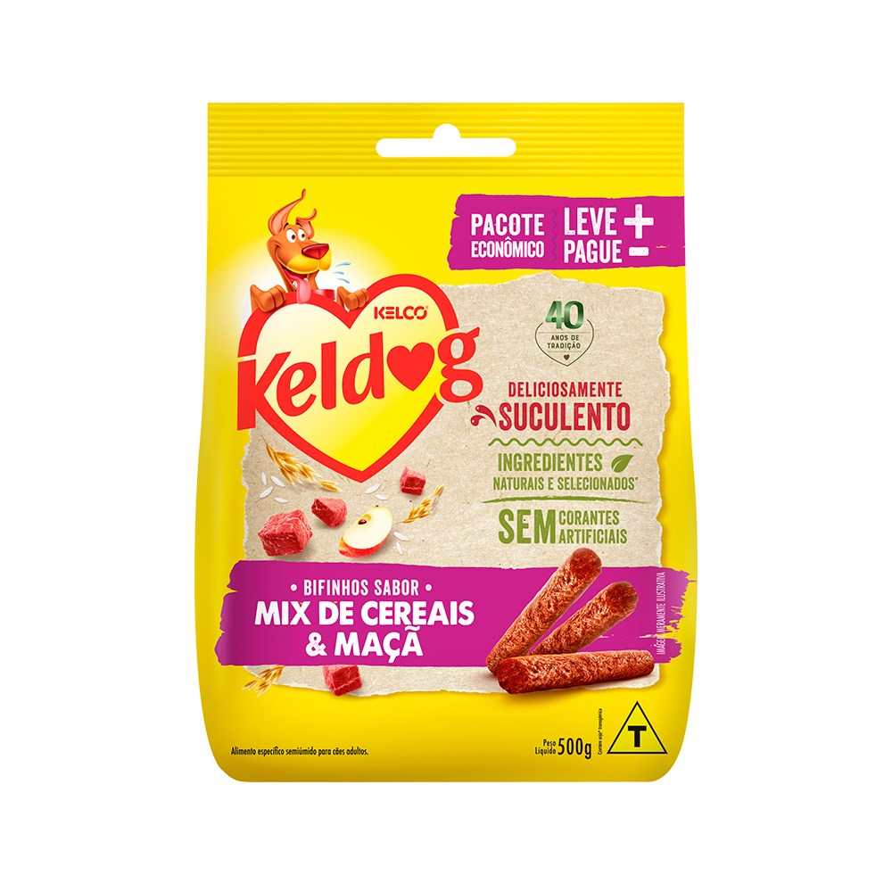 Bifinho Keldog Mix de Cereais e Maçã para Cães