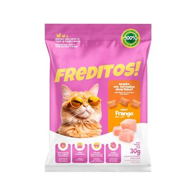 Petisco Freditos para Gatos sabor Frango 30g