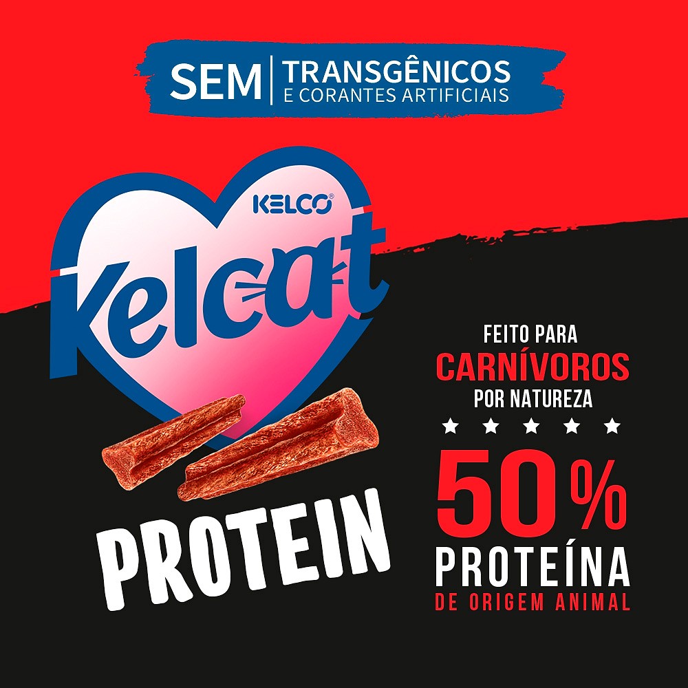 Snack Kelcat Stick Protein para Gatos Sabor Carne