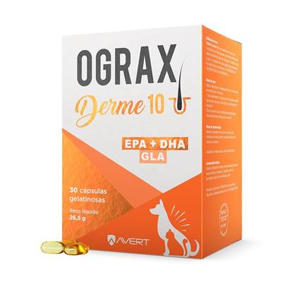 Ograx Derme 10 para Cães e Gatos 30 cápsulas