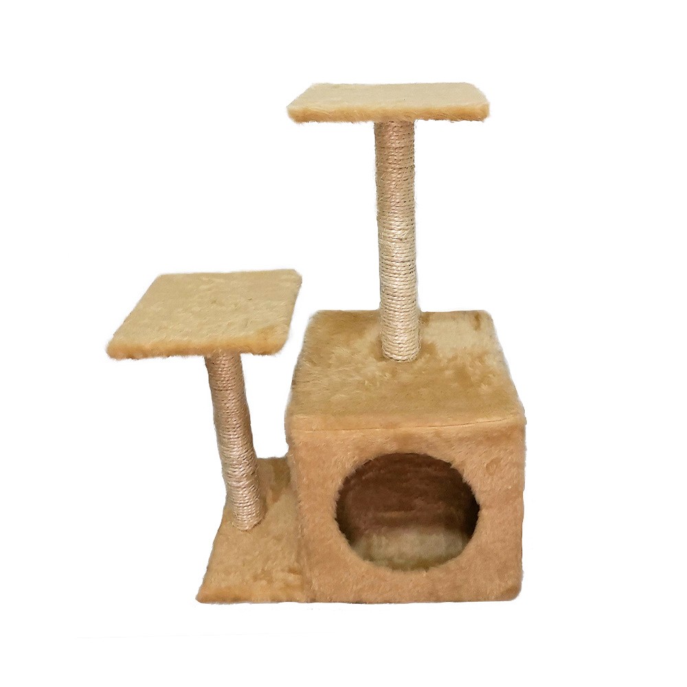 Arranhador Hello Pet Toca Plataforma Bege para Gatos