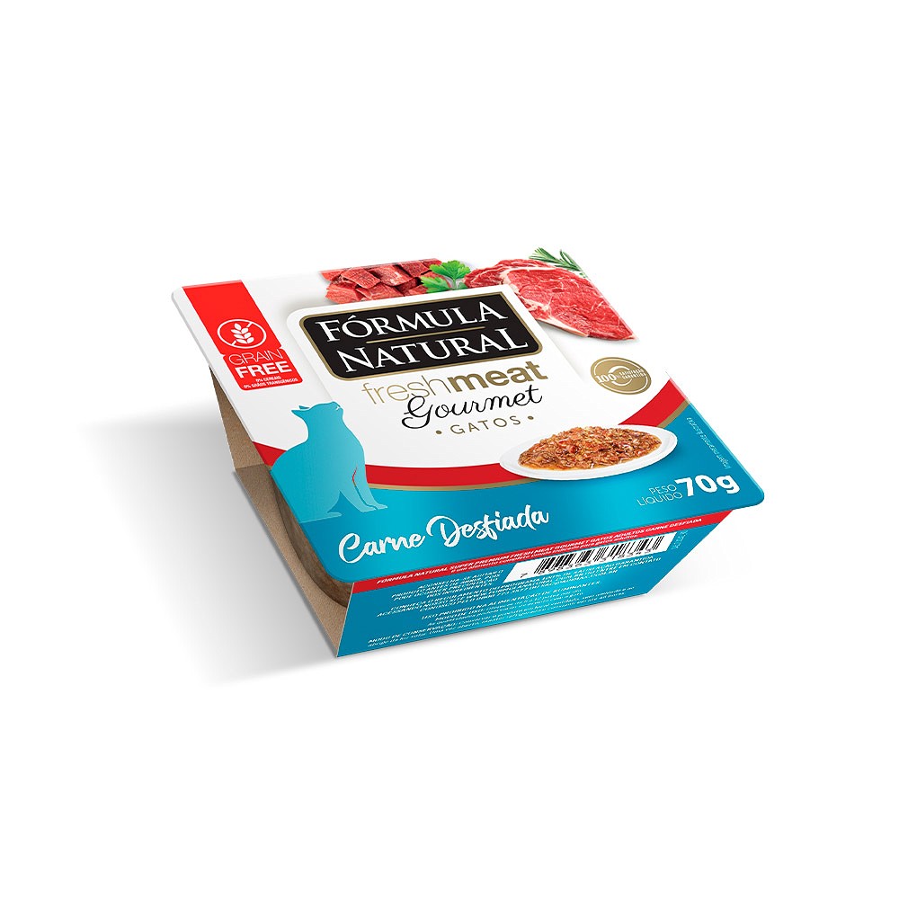 Ração Úmida Fórmula Natural Fresh Meat Gourmet para Gatos sabor Carne