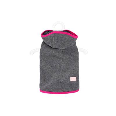 Casaco Urban Puppy Fleece Glacê Capuz Chumbo para Cães e Gatos Tam 18