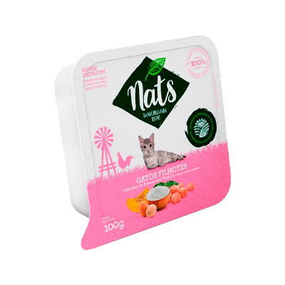 Ração Úmida Nats Cubinhos de Frango com Tapioca para Gatos Filhotes 100g