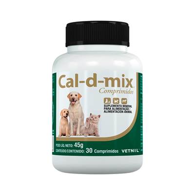 Medicamento Cal-D-Mix Vetnil 30 comprimidos