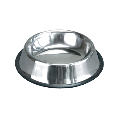 Comedouro Chalesco Antiderrapante Inox para Cães Tam 2