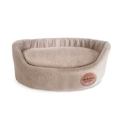 Cama São Benedito Pet Europa Luxo Sued Bege para Cães Tam 3