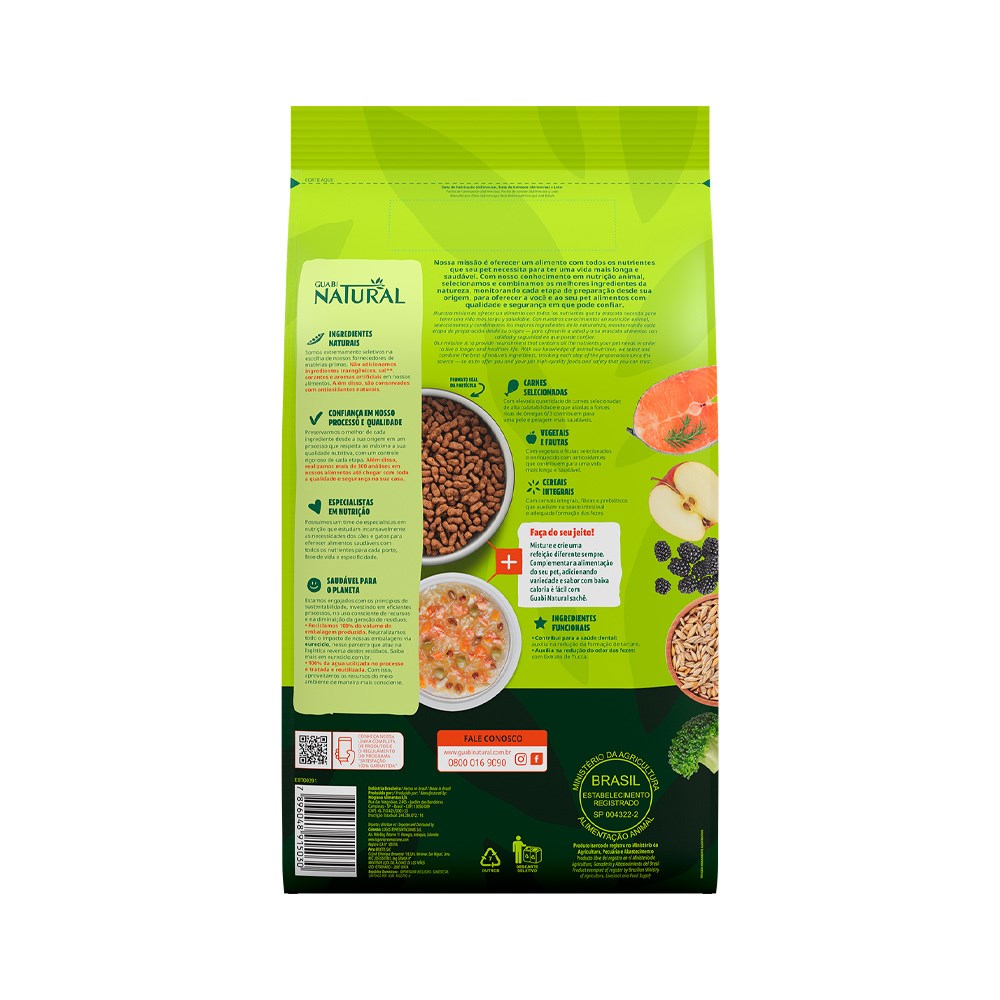 Ração Guabi Natural para Cães Adultos Porte Mini e Pequeno sabor Salmão & Cevada