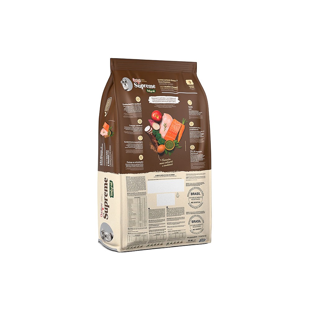 Ração Quatree Supreme para Cães Sênior +7 De Porte Pequeno sabor Salmão e Frango