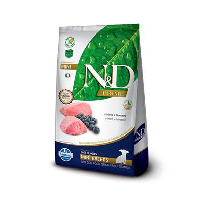 Ração N&D Prime para Cães Filhotes de Pequeno Porte sabor Cordeiro & Blueberry 2,5kg