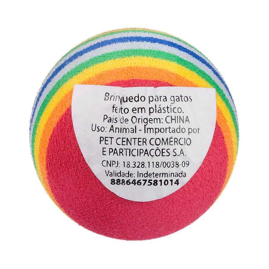 Brinquedo Pawise Bolinha de Espuma Arco-íris para Gatos - Cores Sortidas