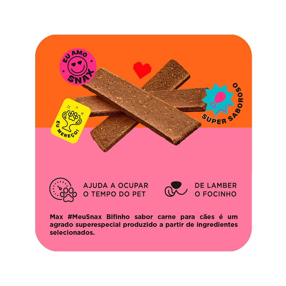Snack Max Bifinho Carne para Cães Adultos