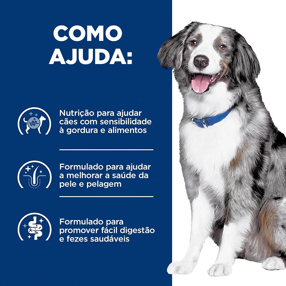 Ração Hill's Prescription Diet Z/D Baixa Gordura para Cães com Alergias Alimentares e da Pele