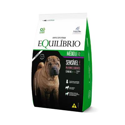 Ração Equilíbrio Sensível para Cães Adultos de Porte Médio sabor Cordeiro 2,5kg