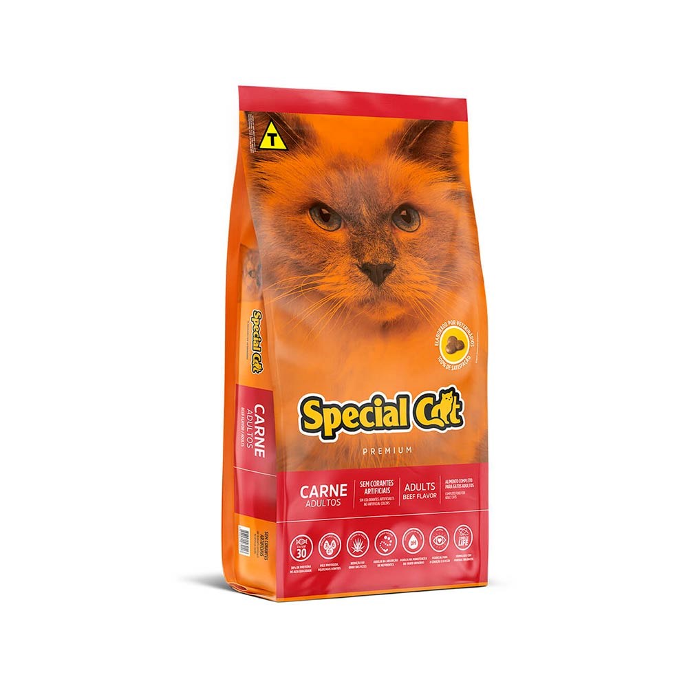 Ração Special Cat para Gatos Adultos Sabor Carne