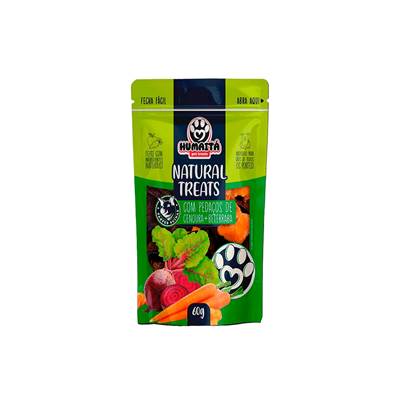 Snack Humaitá Natural para Cães Sabor Suíno, Cenoura e Beterraba 60g