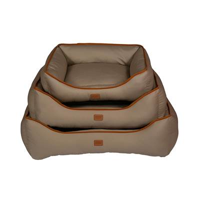 Cama Urban Puppy Retangular Confort Sarja Lisa Caqui para Cães e Gatos M