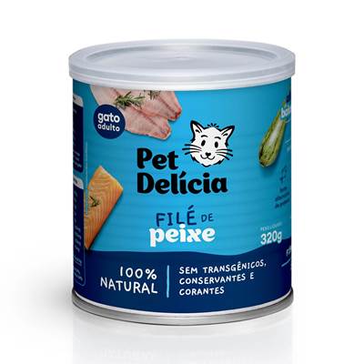 Ração Pet Delícia Filé de Peixe para Gatos 320g