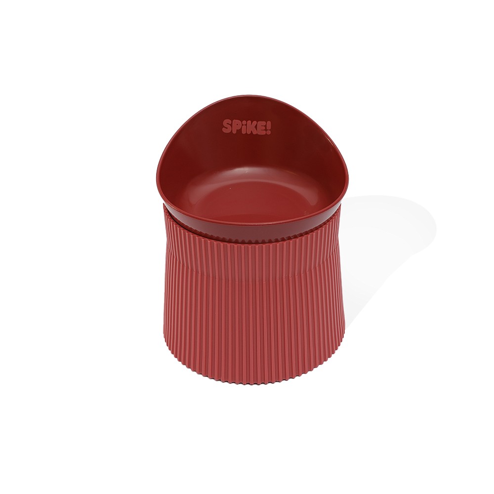 Comedouro Ergonômico Spike Vermelho para Cães