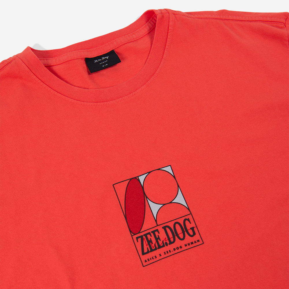 T-Shirt Wide ASICS x Zee.Dog Human Vermelho | Imagem 2