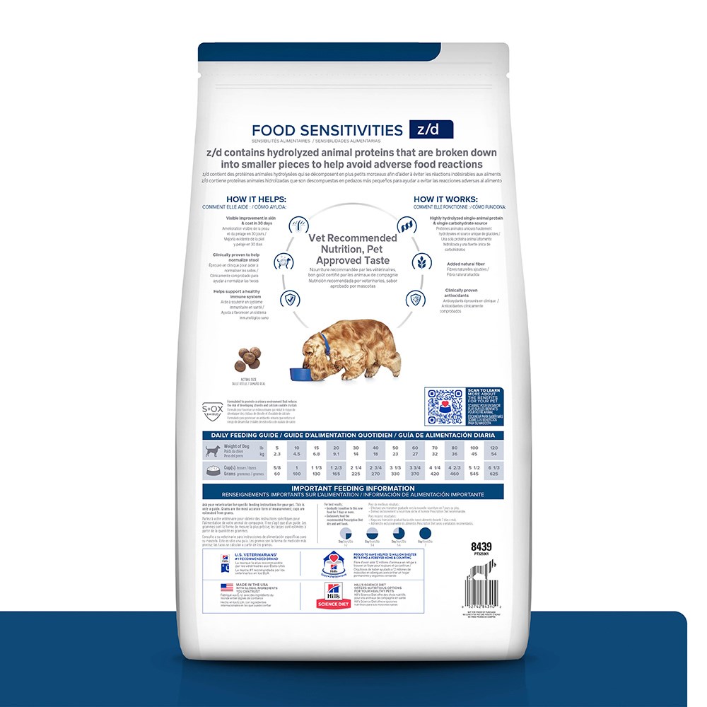 Ração Hill's Prescription Diet Z/D para Cães Adultos - Alergias Alimentares e da Pele