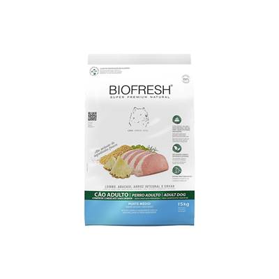 Ração Biofresh para Cães Adultos Porte Médio Sabor Lombo, Abacaxi, Arroz Integral e Ervas 15kg