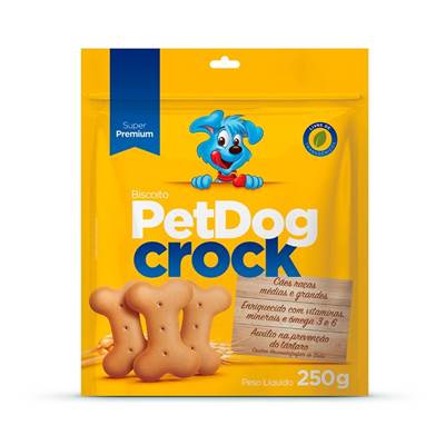 Biscoito Pet Dog Crock Tradicional para Cães 500g