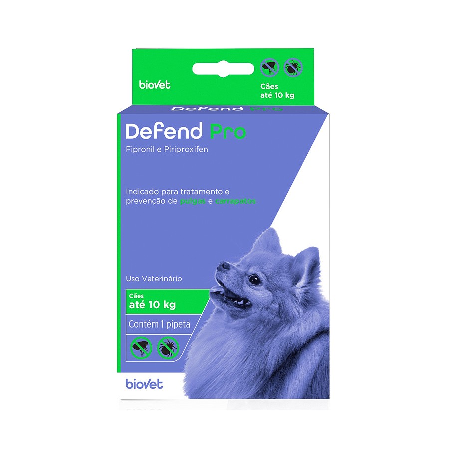 Antipulgas e Carrapatos Defend Pro para Cães de até 10kg 
