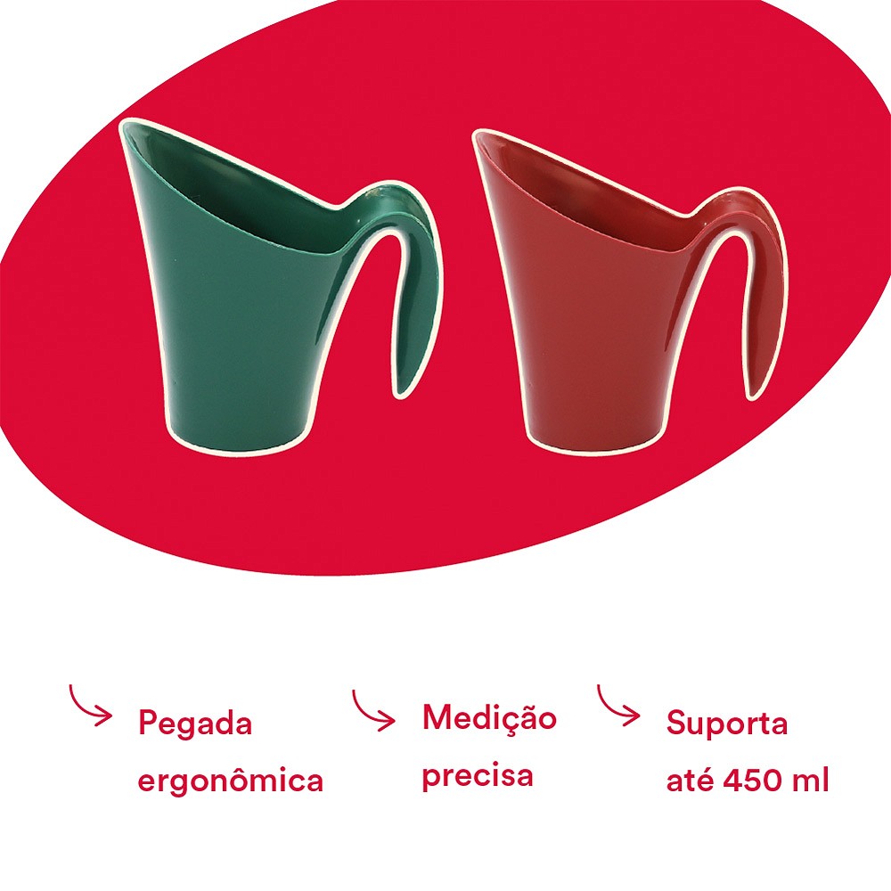 Caneca Dosadora Spike Vermelho para Cães