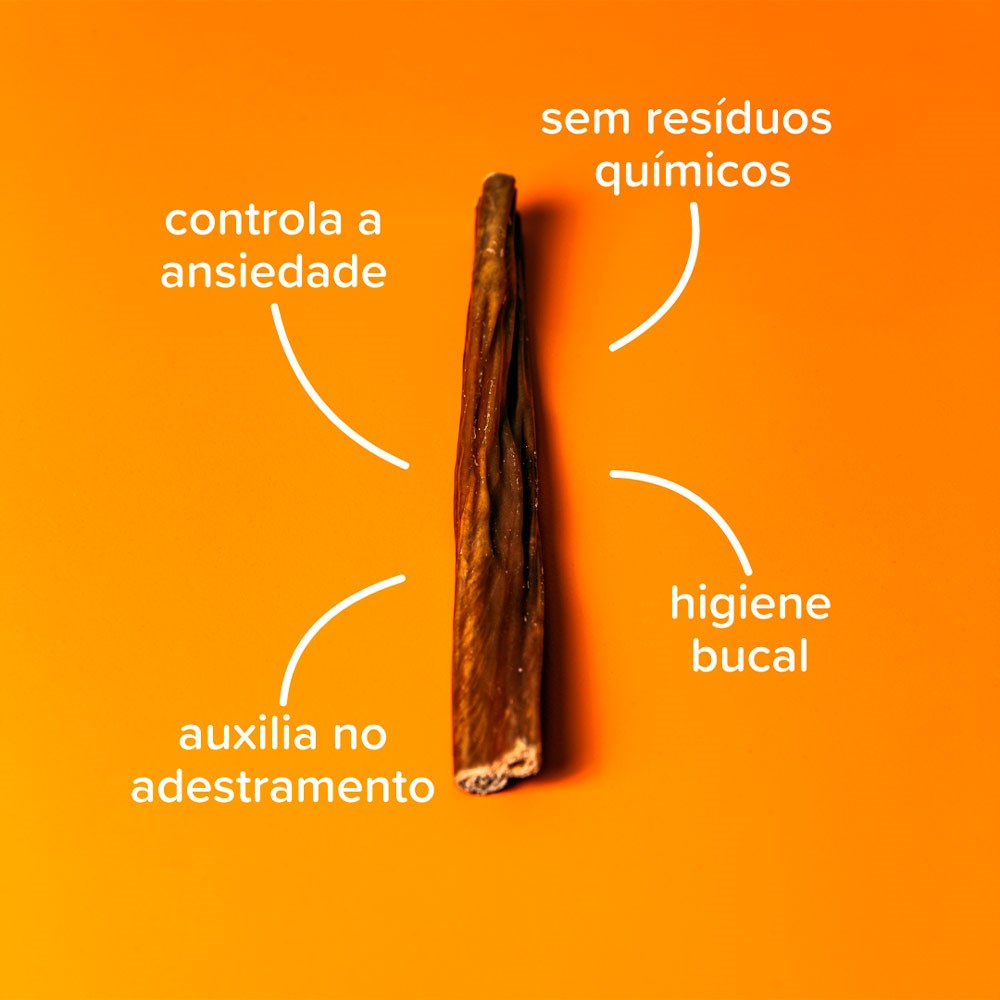 Osso Natty Chews Bexiga Bovina Natural para Cães - 5 Unidades