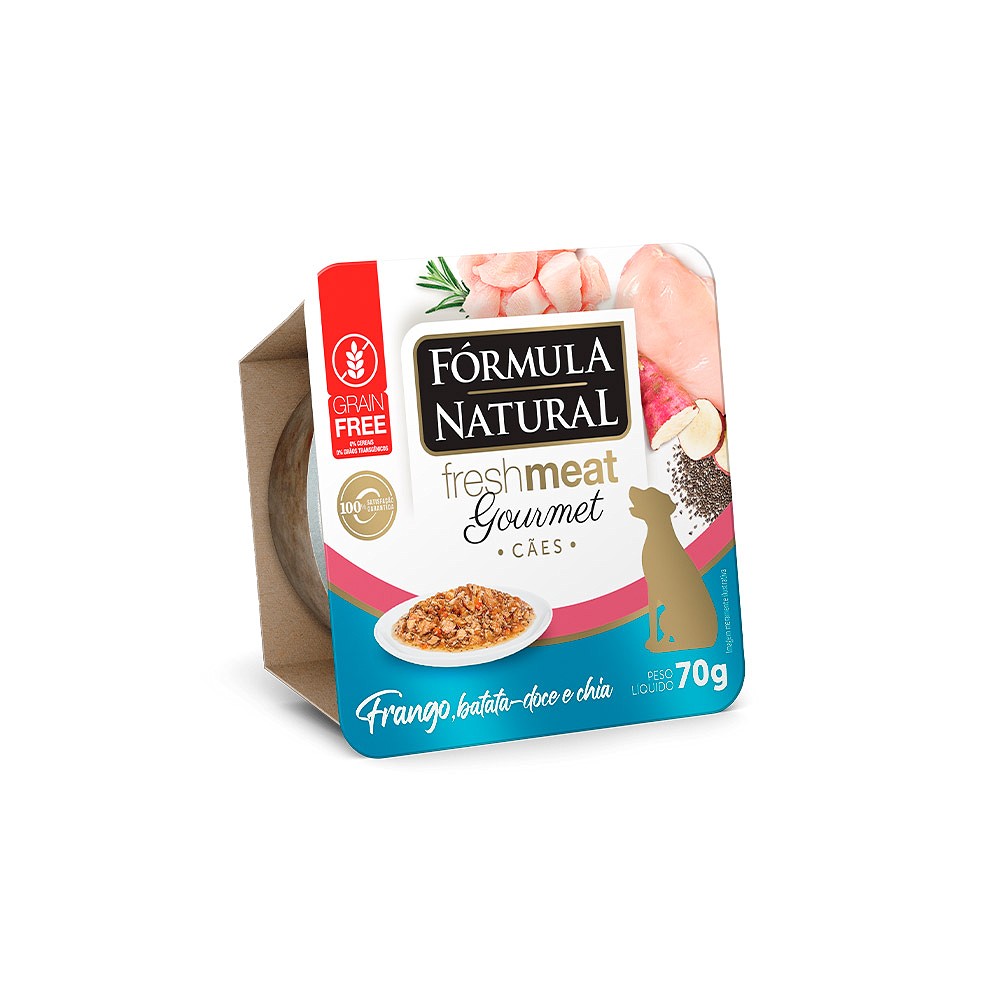 Ração Fórmula Natural Sachê Fresh Meat Gourmet para Cães sabor Frango 