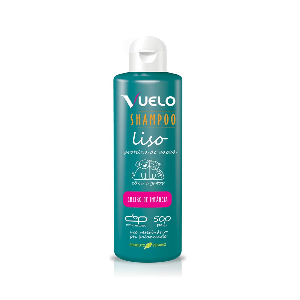 Shampoo Vuelo Liso Cheiro de Infância para Cães e Gatos