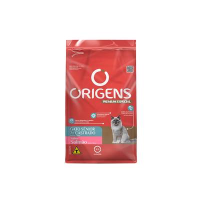 Ração Origens para Gato Sênior Castrado sabor Salmão 10,1kg