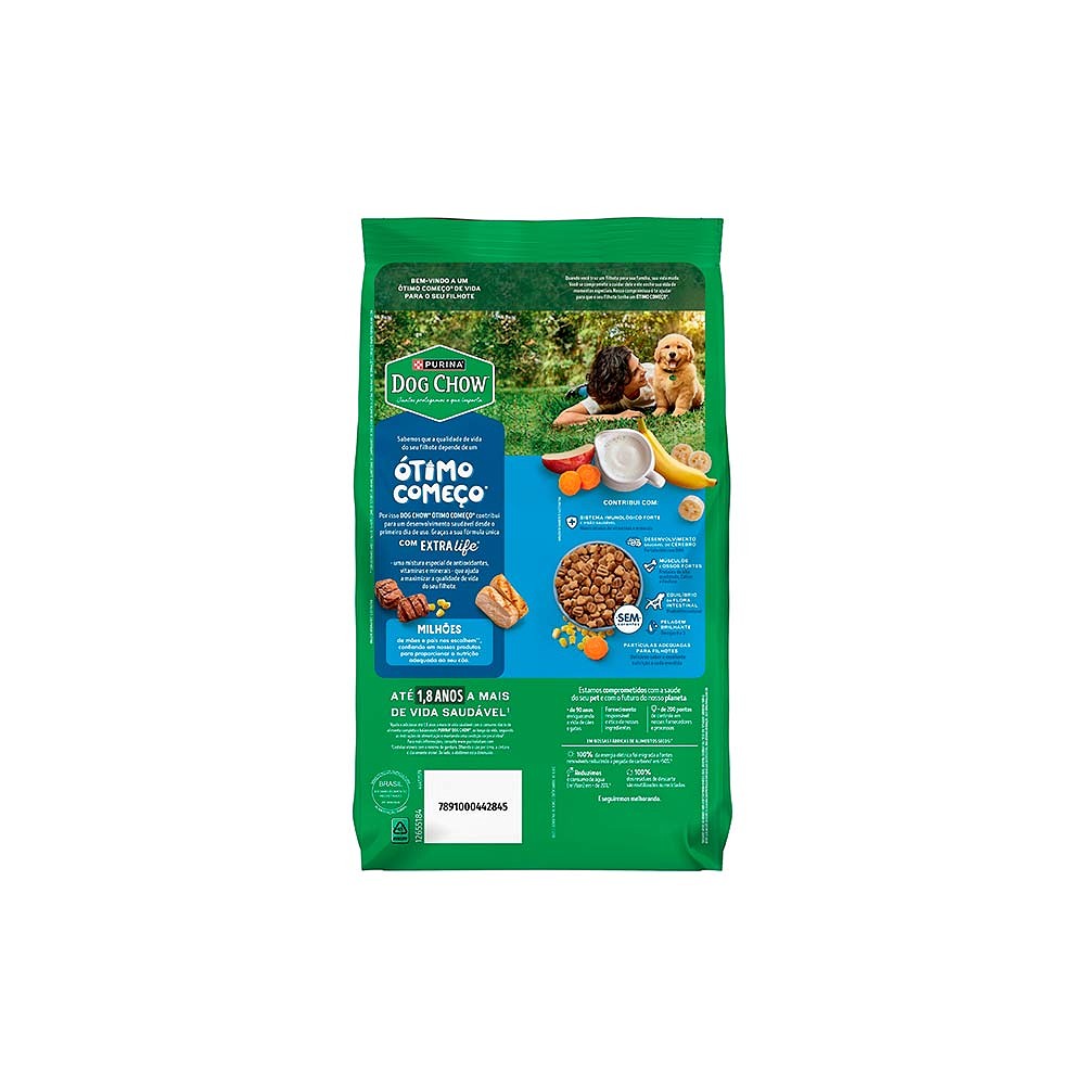 Ração Dog Chow para Cães Filhotes de Porte Médio e Grande sabor Carne, Frango e Arroz