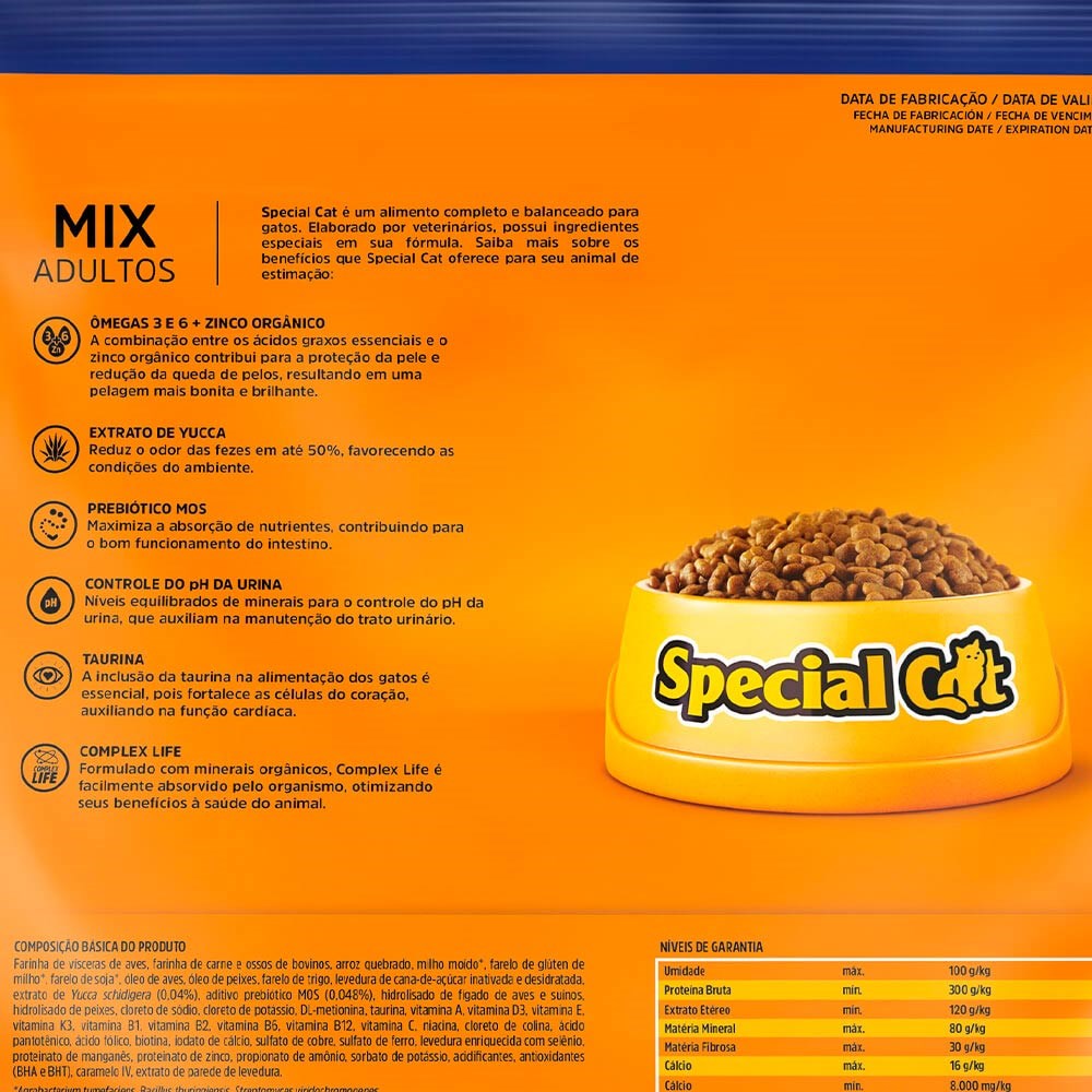 Ração Special Cat Mix Premium para Gatos Adultos