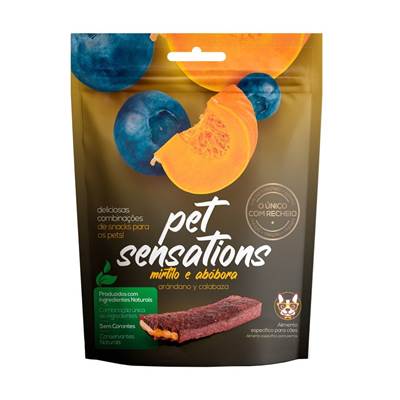 Snack Petitos Pet Sensations para Cães Sabor Mirtilo e Abóbora 65g