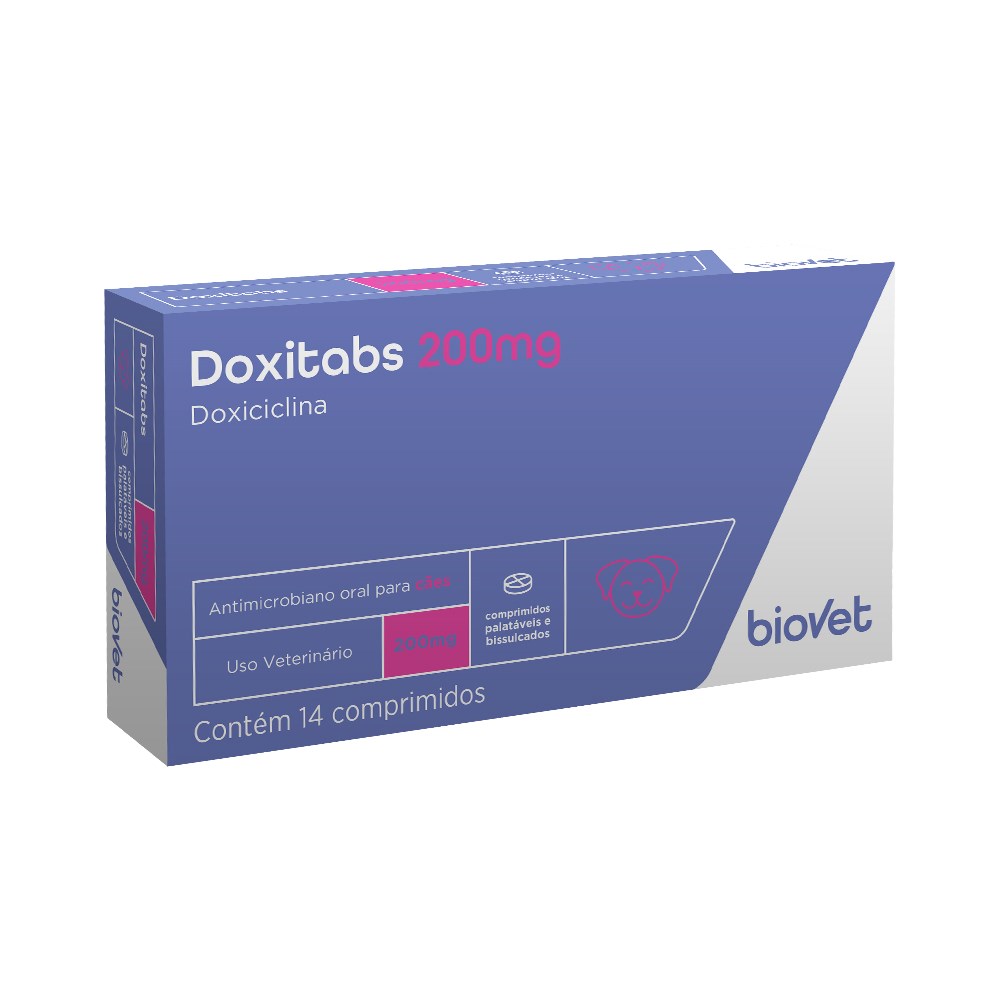 Antimicrobiano Doxitabs para Cães e Gatos