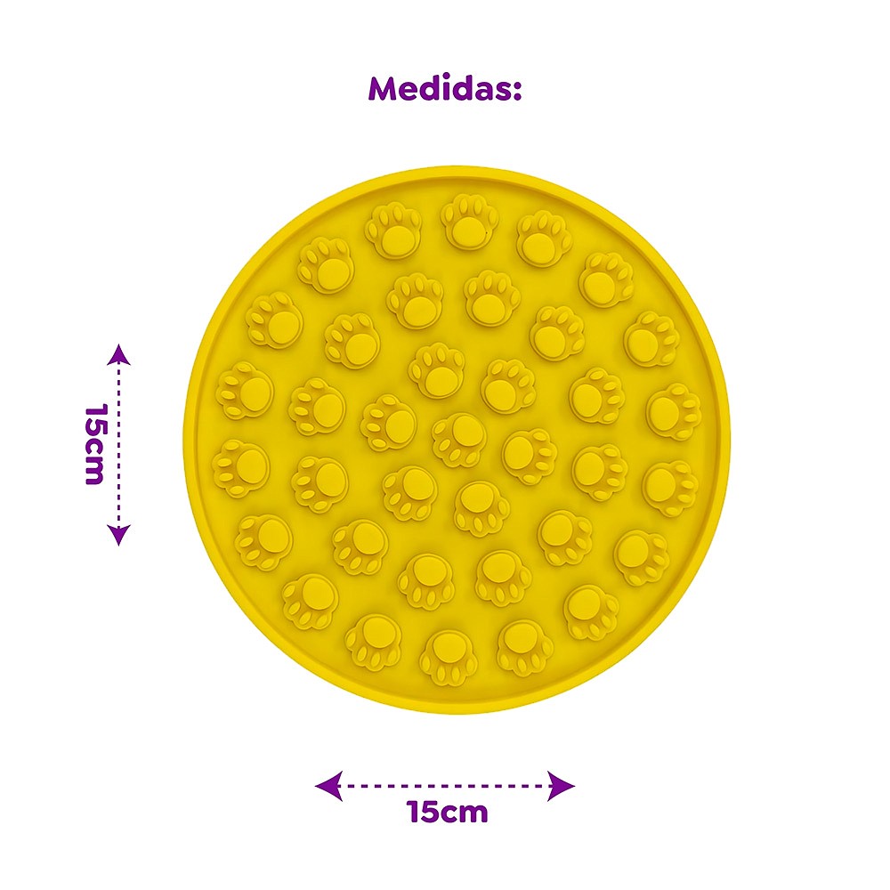 Brinquedo e Comedouro Amicus Lamb Lamb Circulo Amarelo para Cães e Gatos