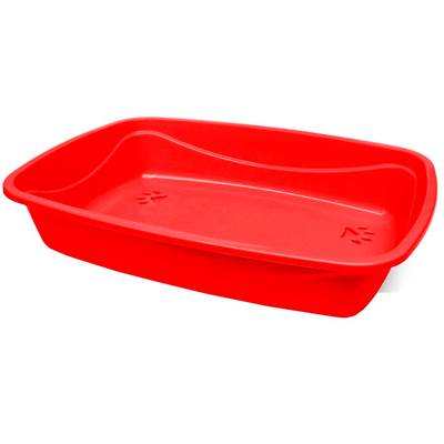 Bandeja Higiênica Pet Injet Luxo Patas para Gatos Vermelho U
