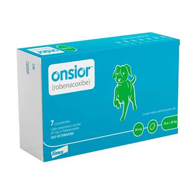 Anti-inflamatório Onsior para Cães de 10kg a 20kg - 20mg 7 comprimidos