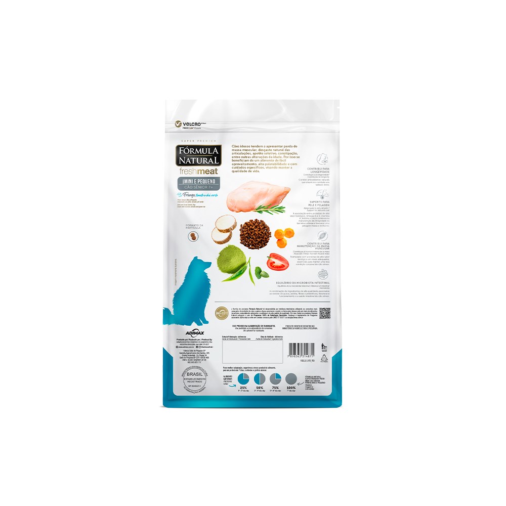 Ração Fórmula Natural Fresh Meat para Cães Sênior de Porte Mini e Pequeno