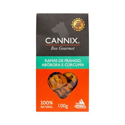 Petisco Cannix Box Gourmet Mini Ramas de Frango, Abóbora e Cúrcuma 150g