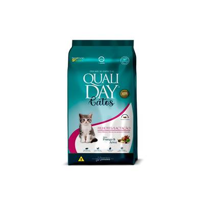 Ração Qualiday para Gatos Filhotes e Lactação sabor Frango 2,5kg