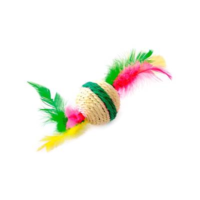 Brinquedo Napi Bolinha com Pena para Gatos U