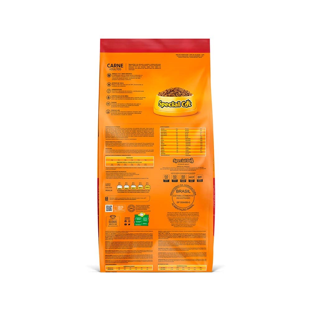 Ração Special Cat para Gatos Adultos Sabor Carne