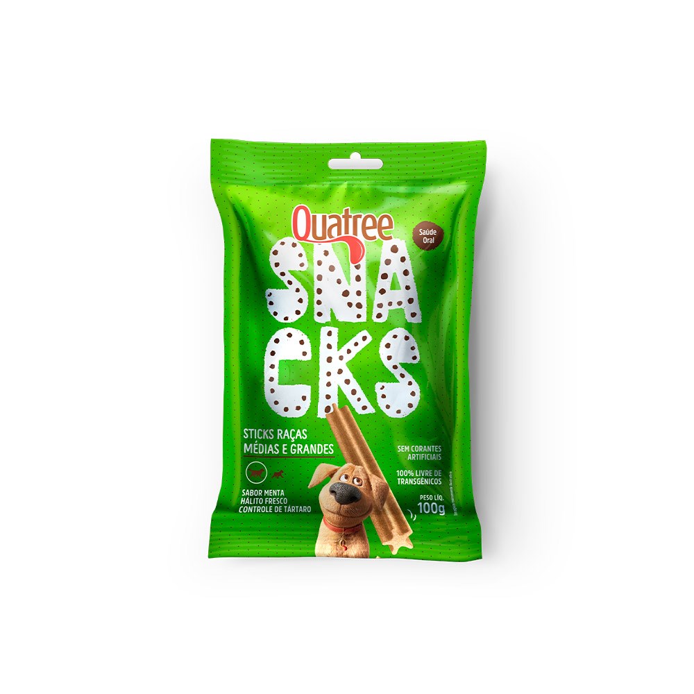 Snacks Sticks Quatree para Cães de Raças Médias e Grandes 