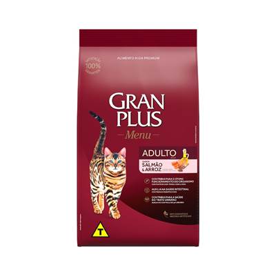 Ração Granplus para Gatos Adultos sabor Salmão & Arroz 10,1kg