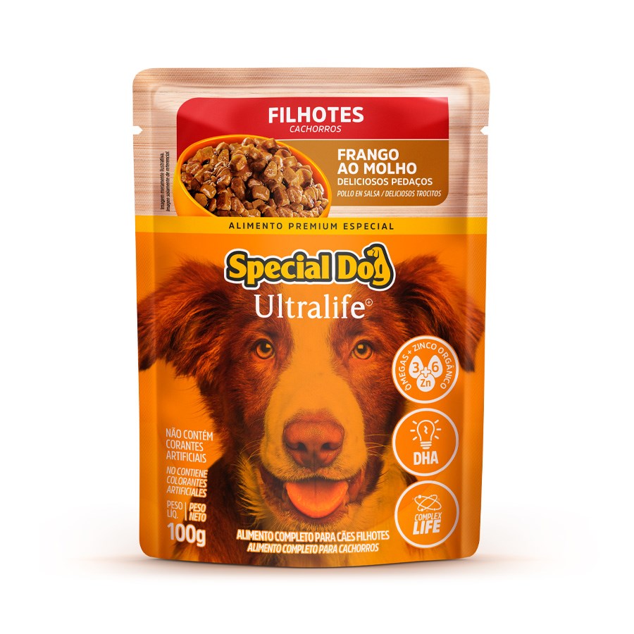 Ração Úmida Special Dog Ultralife para Cães Filhotes Sabor Frango ao Molho
